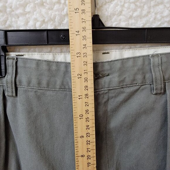 Polo Ralph Lauren Chino Pants Pleated Front Mens 36X30 Green 100% Cotton Comfort - Picture 9 of 10